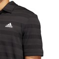 Mens Two Colour Stripe Primegreen Golf Polo Shirt black-grey-hi5180